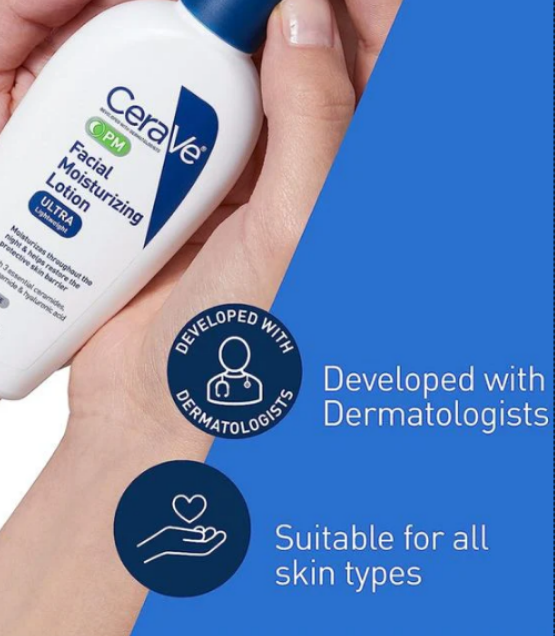 CeraVe PM Facial Moisturizing Lotion - Ultra Lightweight 60ml