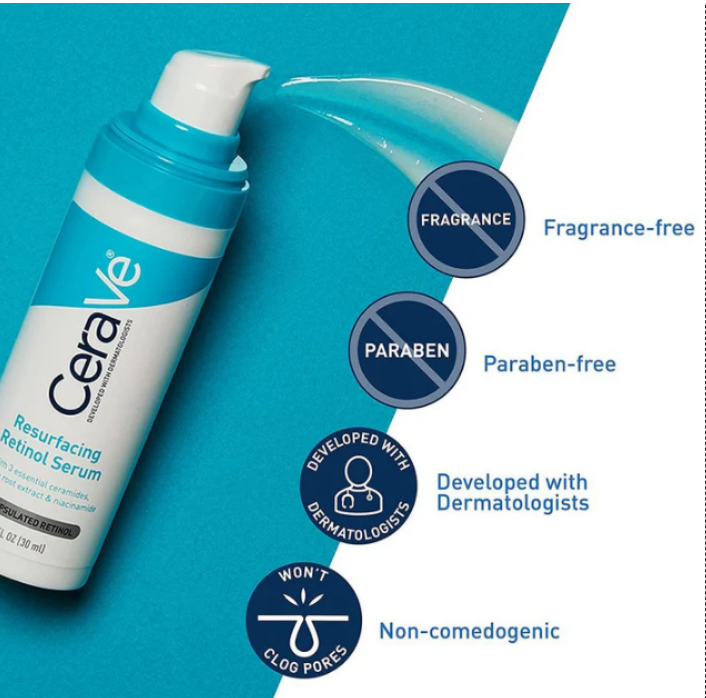 Cerave Resurfacing Retinol Serum Smooth & Revitalize Your Skin