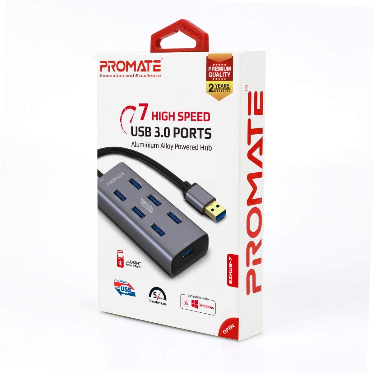 Promate 7 Port USB 3.0 Hub