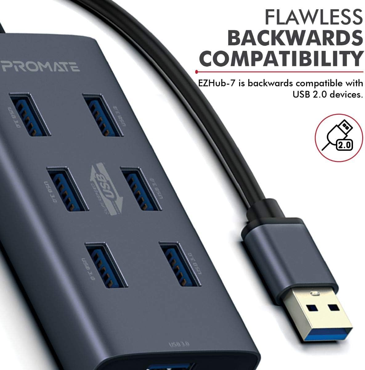 Promate 7 Port USB 3.0 Hub