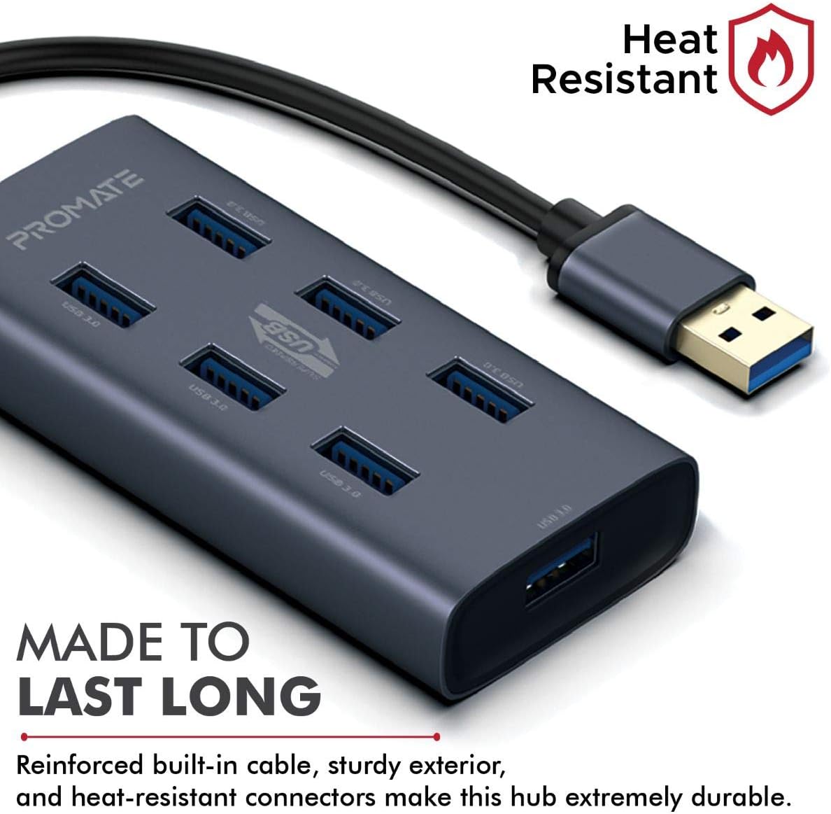 Promate 7 Port USB 3.0 Hub