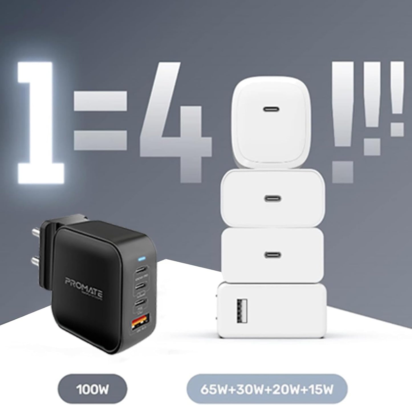 Promate GaN USB-C Charger