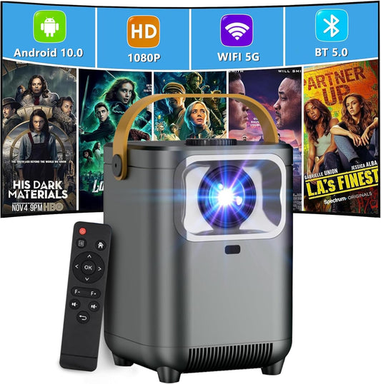Portable Mini Projector For Home Theater, HD 1080P 5G