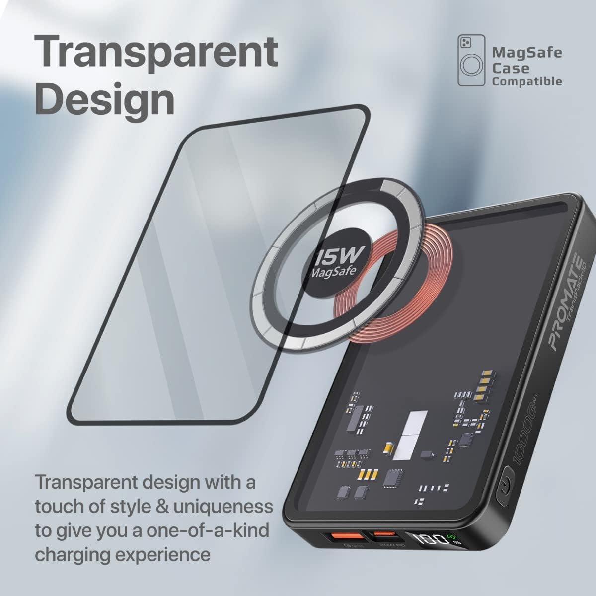 Promate iPhone 15 Magnetic Wireless Power Bank