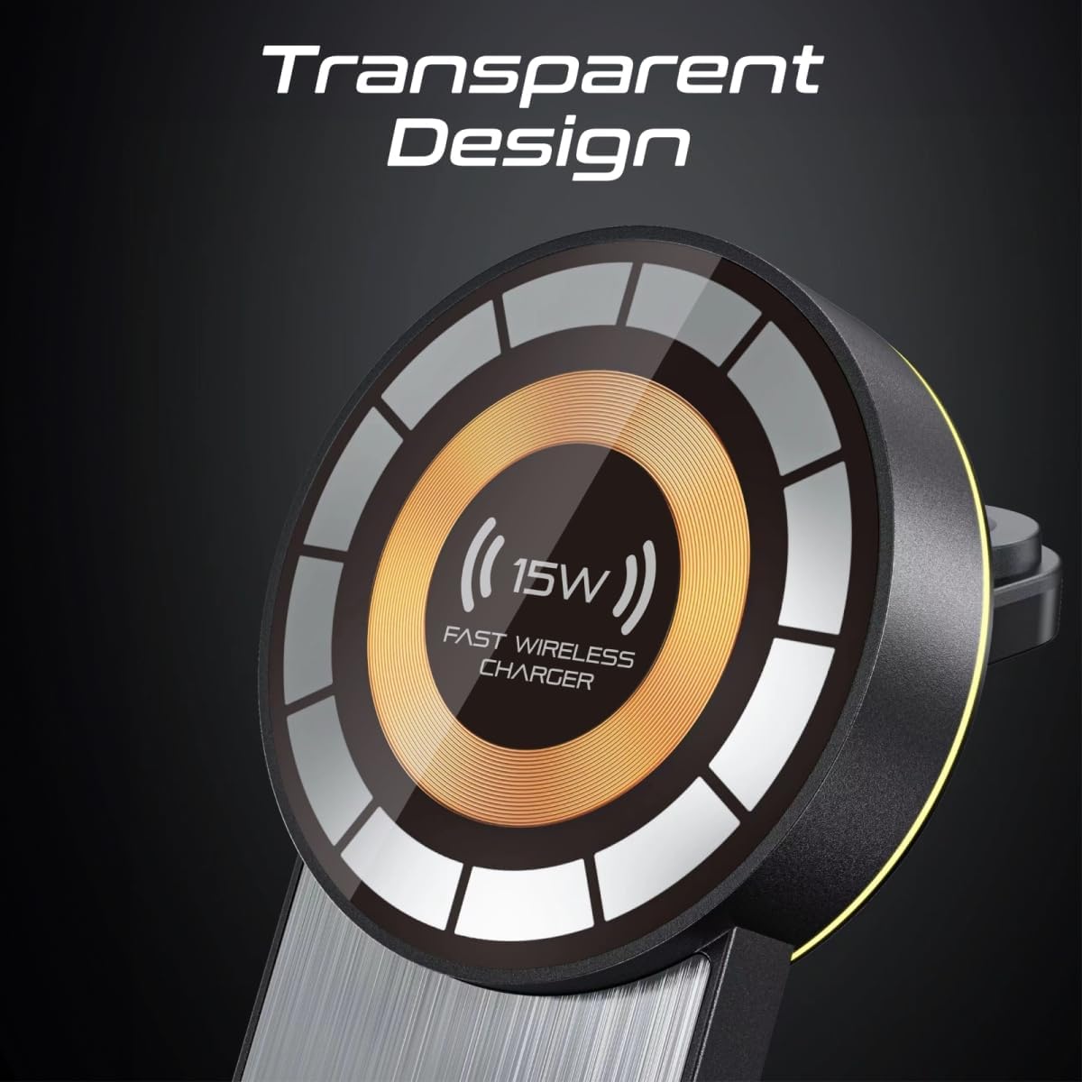 Promate Charging Station, 3-in-1 Slim Transparent Foldable Charging Dock