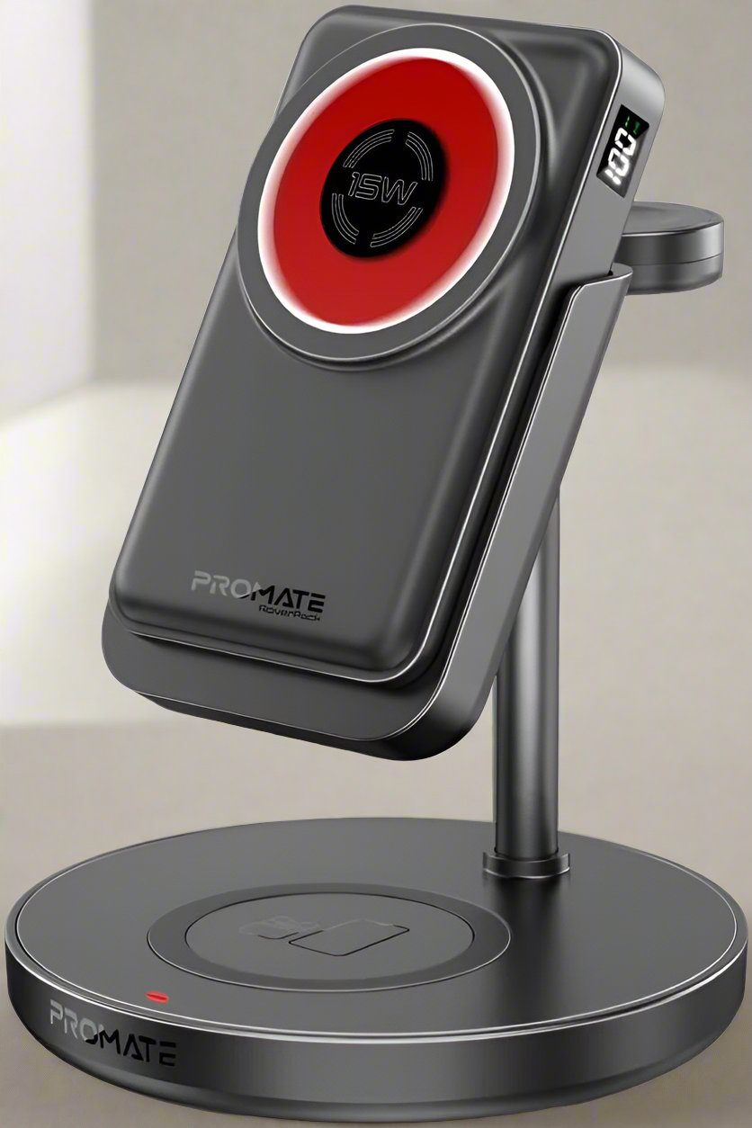 Promate Charging Station with Detachable 10000mAh Power Bank