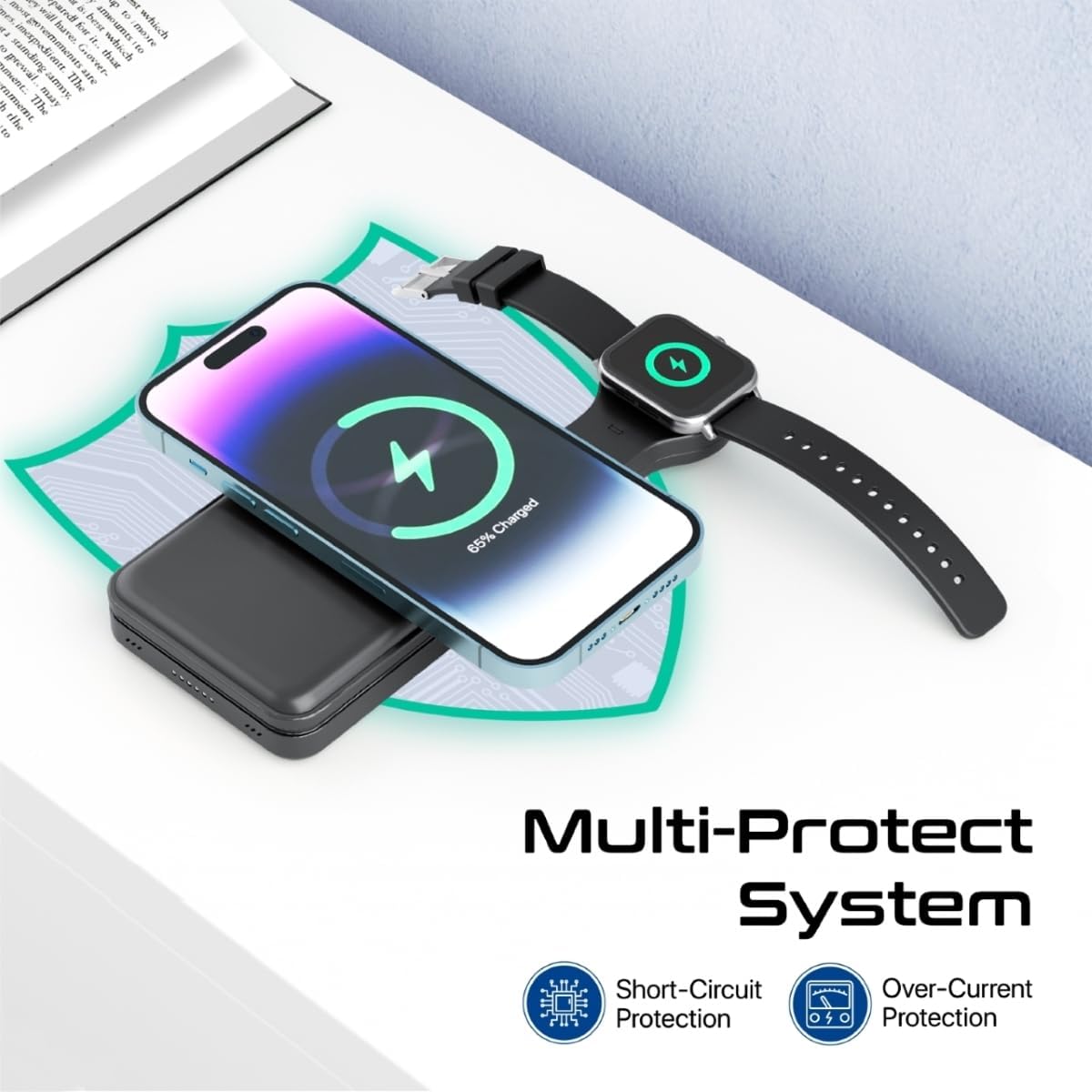 Promate Charging Station with Detachable 10000mAh Power Bank