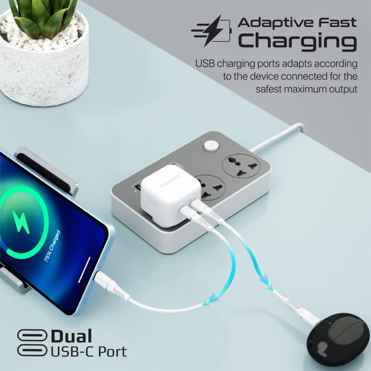 Promate iPhone 15 GaN USB-C Charger