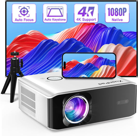 【AI Auto Focus &amp; Keystone】Projector 4K Supported