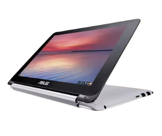 ASUS Renewed - Chromebook Flip C100P Laptop With 11-Inch Touchscreen Display, Intel Celeron Processor/2GB RAM/16GB EMMC/Intel HD Graphics English Silver